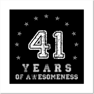 Vintage 41 years of awesomeness Posters and Art